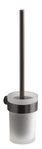 PIRENEI WC štětka závěsná, mléčné sklo, gun metal (PI330381)