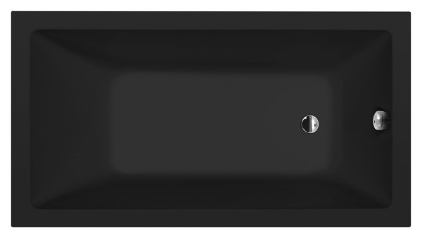 NOEMI obdélníková vana 160x80x39cm, černá mat (71722.21)