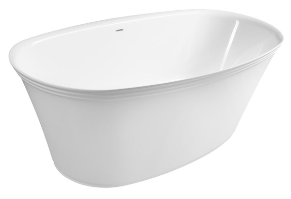 FLORINA volně stojící vana litý mramor, 170x80x61cm, bílá (93858)