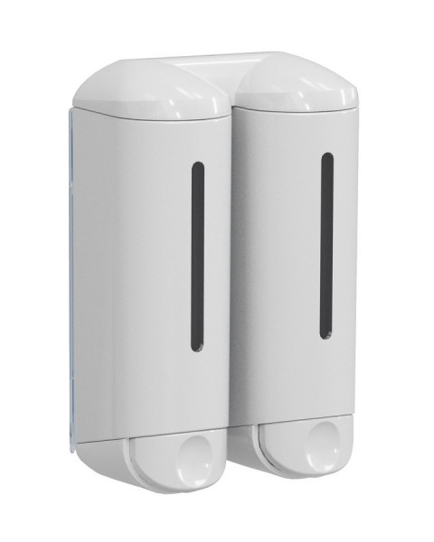 SHOWER MEDIUM dvojitý dávkovač tekutého mýdla, 2x250ml, bílá (A94801)