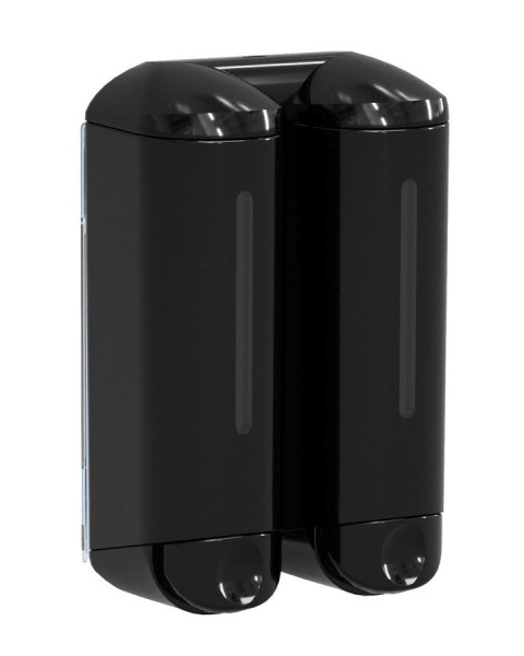 SHOWER MEDIUM dvojitý dávkovač tekutého mýdla, 2x250ml, černá (A94803)