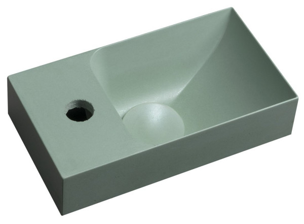 PICCOLINO betonové umývátko 30,8x17cm, baterie vlevo, zelená (PK30023)