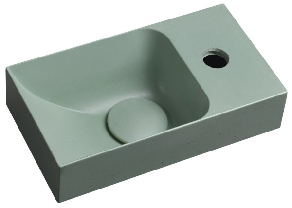 PICCOLINO betonové umývátko 30,8x17cm, baterie vpravo, zelená (PK30523)