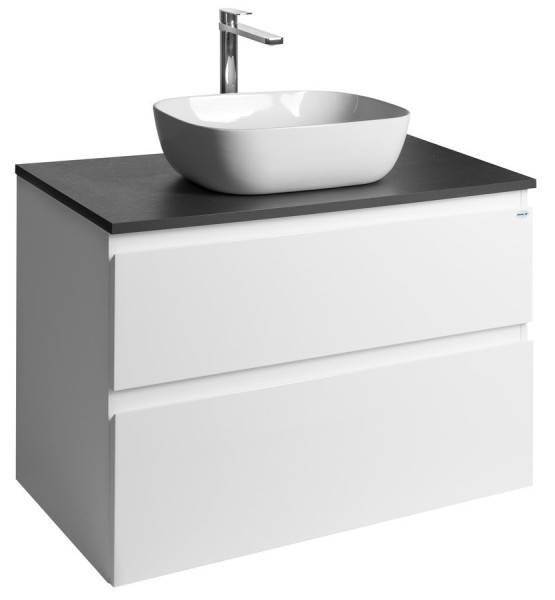 ALTAIR skříňka s deskou 87,5 cm, bílá/antracit břidlice (AI290-03)