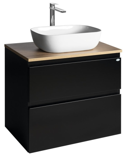 ALTAIR skříňka s deskou 68 cm, černá mat/dub emporio (AI670-01)