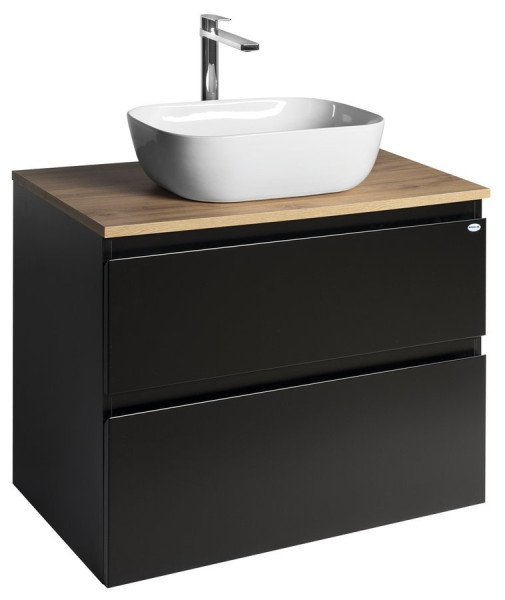 ALTAIR skříňka s deskou 78,5 cm, černá mat/dub emporio (AI680-01)