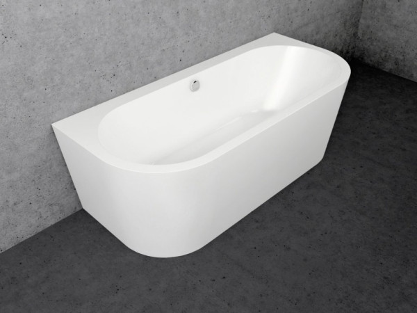 TIME GEMINI  XL - D  volně stojící vana 180 x 80 cm ke stěně, bílá (TIGEM180XL-D)