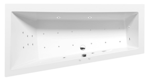 ANDRA L hydromasážní vana, 170x90x45cm, Attraction Hydro-Air, chrom (81111.4010)