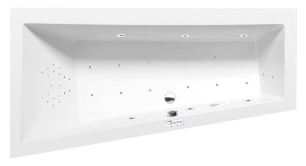 ANDRA L hydromasážní vana, 170x90x45cm, Highline Hydro-Air, chrom (81111.6010)