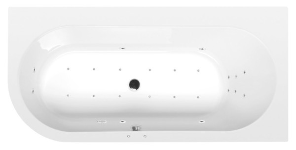 ASTRA R hydromasážní vana, 165x80x48cm, Attraction Hydro-Air, chrom (34611.4010)