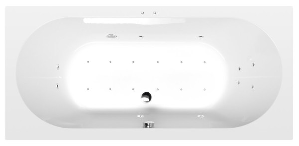 LEVANA hydromasážní vana, 170x80x39cm, Active Hydro-Air, chrom (71745.2010)
