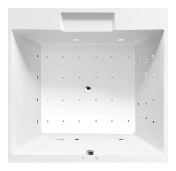 CAME hydromasážní vana, 175x175x50cm, Attraction Hydro-Air, chrom (23611.4010)