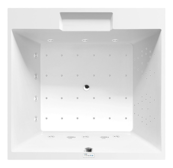 CAME hydromasážní vana, 175x175x50cm, Highline Hydro-Air, chrom (23611.6010)