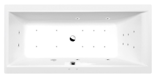CLEO hydromasážní vana, 160x75x48cm, Attraction Hydro-Air, chrom (93611.4010)