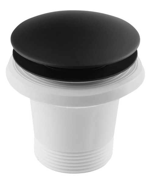 Vanová výpust 6/4", click-clack, pro vany bez přepadu, černá mat (71704B) (1)