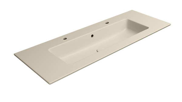 PURA keramické umyvadlo Slim 122x46cm, 2 otvory, creta mat (8887208)