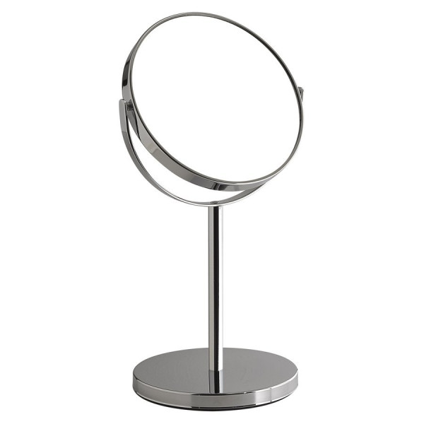 ANNA kosmetické zrcátko na postavení, Ø 163mm, oboustranné, chrom (211213)
