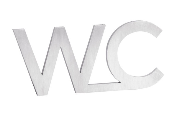Cedule WC, 80x35x2mm, nerez mat (XP129)