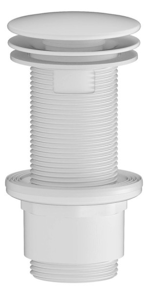 Umyvadlová výpust 5/4“, neuzavíratelná, velká zátka, 10-80mm, ABS/bílá (CV1232W)