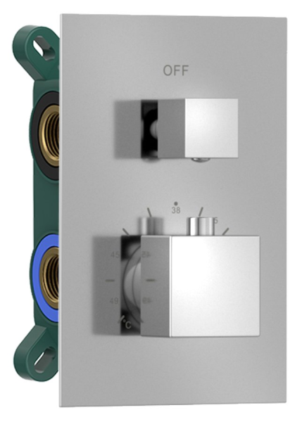 Podomítková sprchová termostatická baterie, box, 3 výstupy, chrom (1102-33)