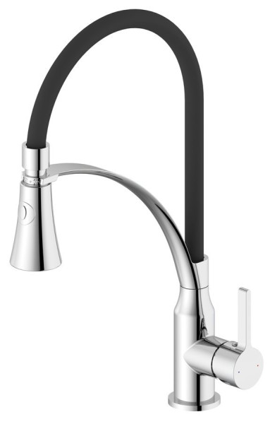 HEBE stojánková dřezová baterie se sprškou, chrom (HT430)