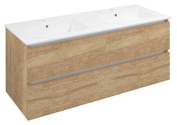 EZARA dvojumyvadlová skříňka 120x55x46cm, dub alabama (EZ121-2222)