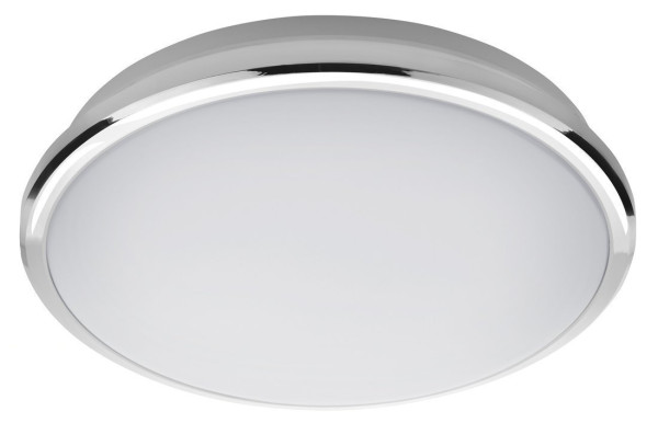 SILVER stropní LED svítidlo, Ø 29cm, 10W, 230V, 3000K/4000K/6500K, IP44, chrom (AU480)