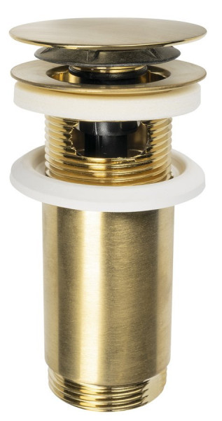 Umyvadlová výpust 5/4“, click-clack, velká zátka, max 80mm, zlato mat (7533.370.5.36)