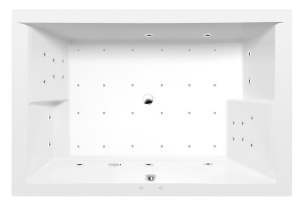 DUPLA hydromasážní vana, 180x120x54cm, Attraction Hydro-Air, chrom (13611.4010) (4)