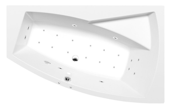 EVIA R hydromasážní vana, 160x100x47cm, Active Hydro-Air, chrom (12611.201) (3)