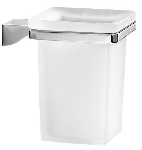 GLAMOUR sklenka, mléčné sklo, chrom (5710) (1)