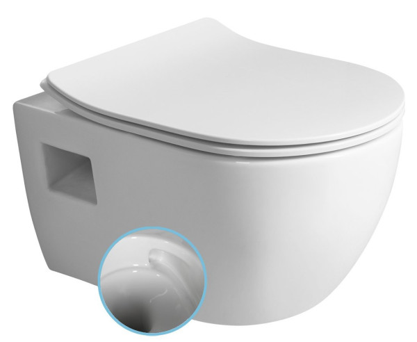 LUNA závěsná WC mísa, Vortex Rimless, 35,5x49cm, bílá (201.331.4	)