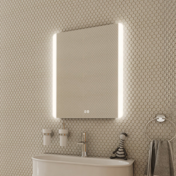LED zrcadlo 500x700 se dvěma dotykovými senzory