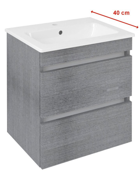 EZARA umyvadlová skříňka 48x54x39cm, dub stříbrný (EZ492-1111) (1)