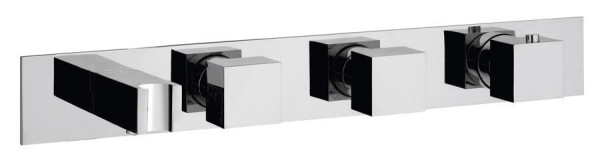 Podomítková termostatická sprchová/vanová baterie s držákem ruční sprchy,2 výstupy,hranatá,chrom ( MB453 ) (1)