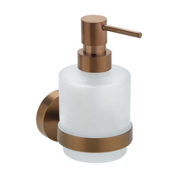 X-ROUND COPPER dávkovač mýdla 200ml, mléčné sklo, měď mat (XR103PG)