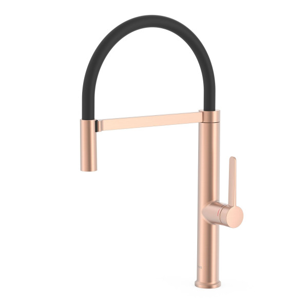 TRES dřezová jednopáková baterie s flexibilním výtokem, růžové zlato mat (23048701OPM) (2)