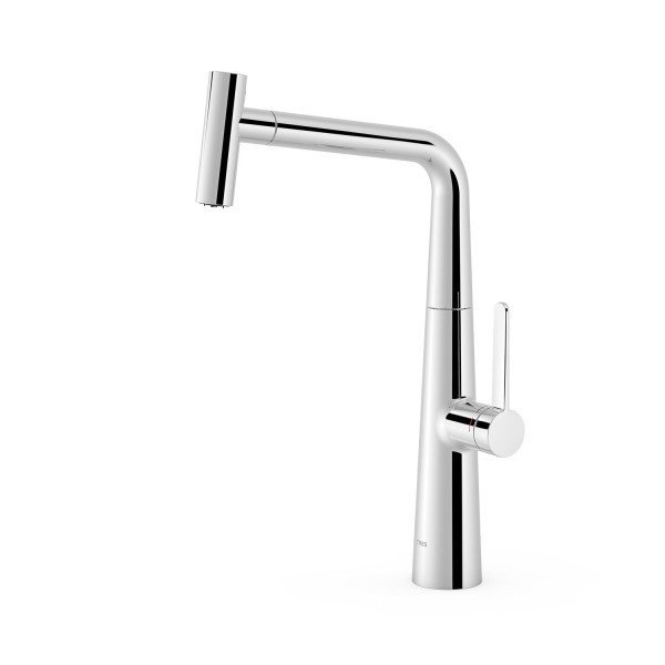 TRES dřezová jednopáková baterie s vyjímatelnou sprškou, chrom (23043801) (1)