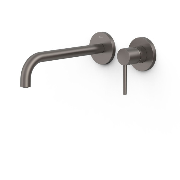 TRES STUDY podomítková umyvadlová baterie nástěnná, ramínko 237 mm, vrchní díl, Grafit (26230022GR) (2)