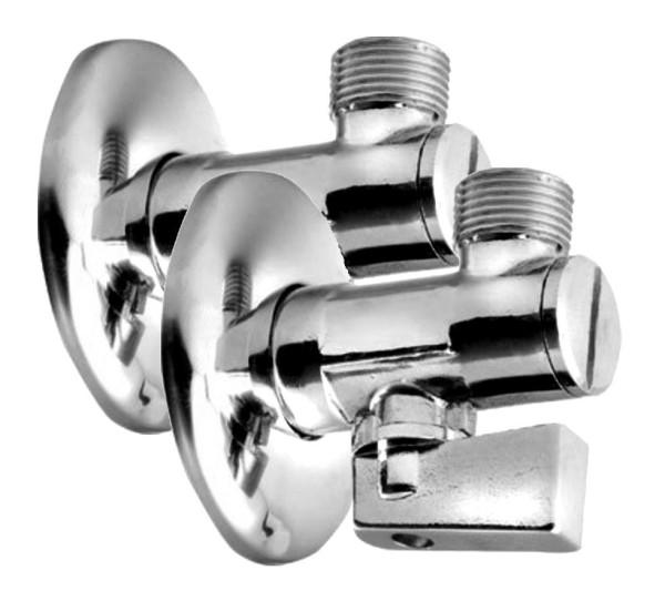 Rohový kulový ventil 1/2"x3/8", s filtrem, pár, chrom ( 5312 ) (1)