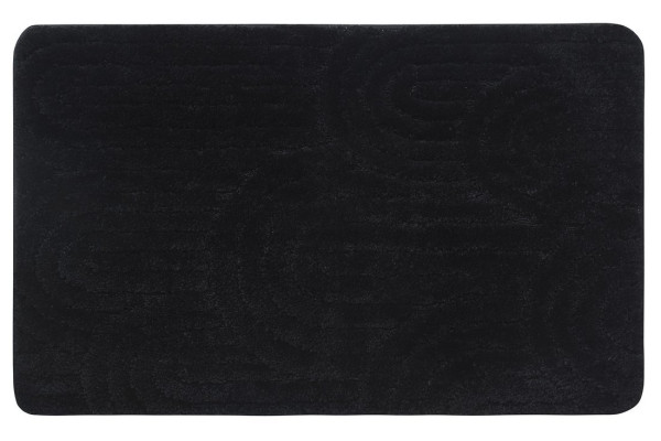 RIST koupelnová předložka, 50x80cm, 100% polyester, protiskluz, černá (NI8591)