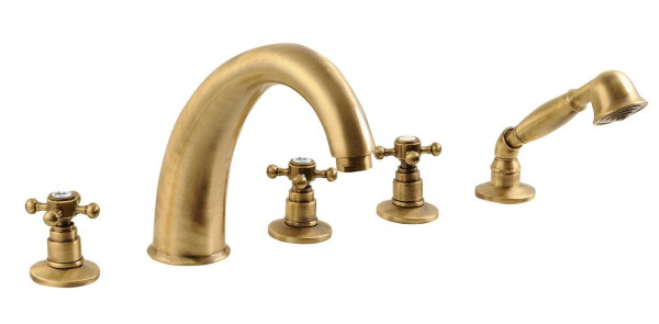 ANTEA pětiprvková baterie na okraj vany, bronz ( 3316 ) (1)