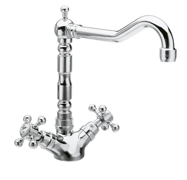 ANTEA stojánková dřezová baterie s retro hubicí, chrom ( 3121 ) (1)