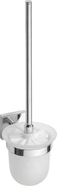 X-SQUARE WC štětka závěsná, mléčné sklo, chrom ( 132113012 ) (1)