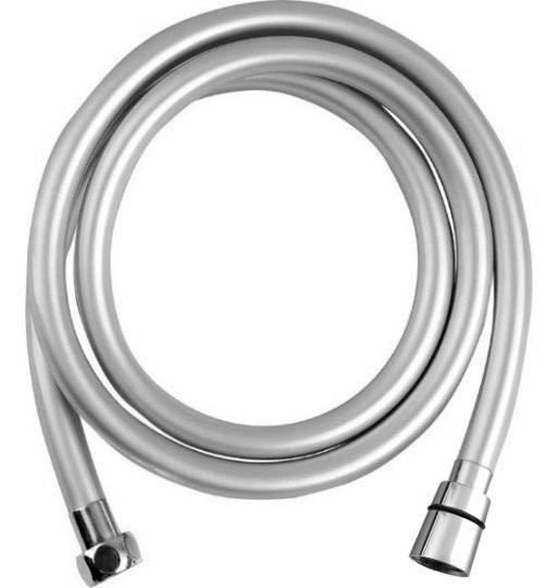 SOFTFLEX hladká sprchová plastová hadice, 150cm, metalická stříbrná/chrom ( 1208-11 ) (1)