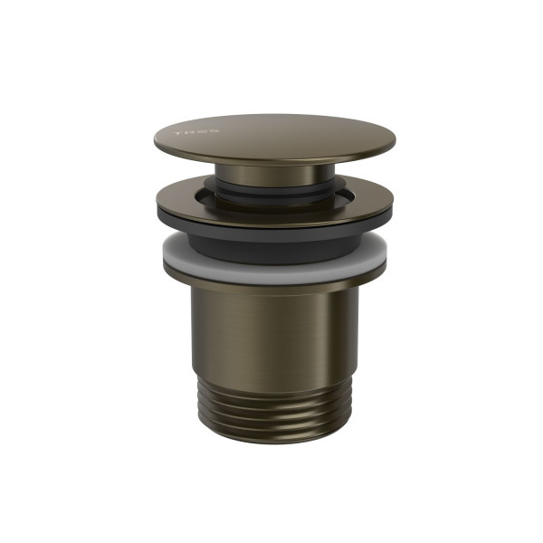 TRES umyvadlový ventil,  zátka Ø 63 mm CLICK‑CLACK, černý bronz (24284001KMB) (1)