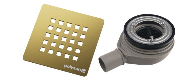 TRENECA vaničkový sifon, průměr otvoru 90mm, DN40, krytka zlato mat (84999.91)