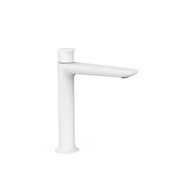 TRES LOFT umyvadlová baterie vysoká, bez odtokové soupravy, bílá mat (22220402BM) (2)