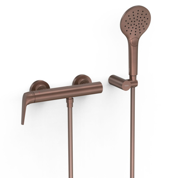 TRES FUJI sprchová baterie páková s příslušenstvím, černý bronz (28116701KMB) (2)