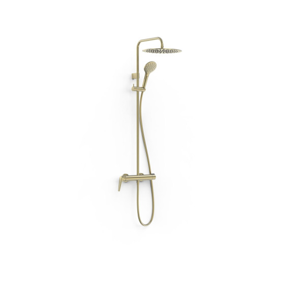 TRES FUJI sprchový set, sprchová baterie páková 150mm s hlavovou a ruční sprchou, Golden Cava (28119101CA) (3)